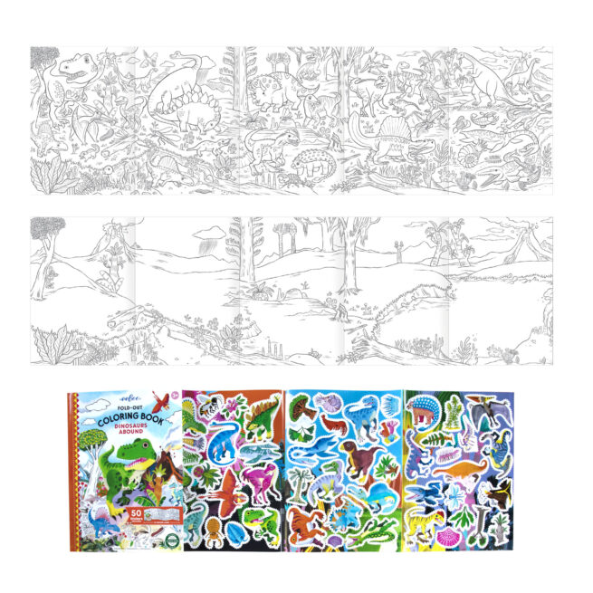 eeBoo Fold Out Colouring Book - Dinosaur Bound - Image 3
