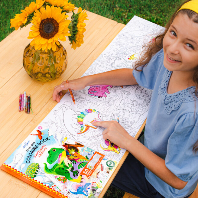 eeBoo Fold Out Colouring Book - Dinosaur Bound - Image 2