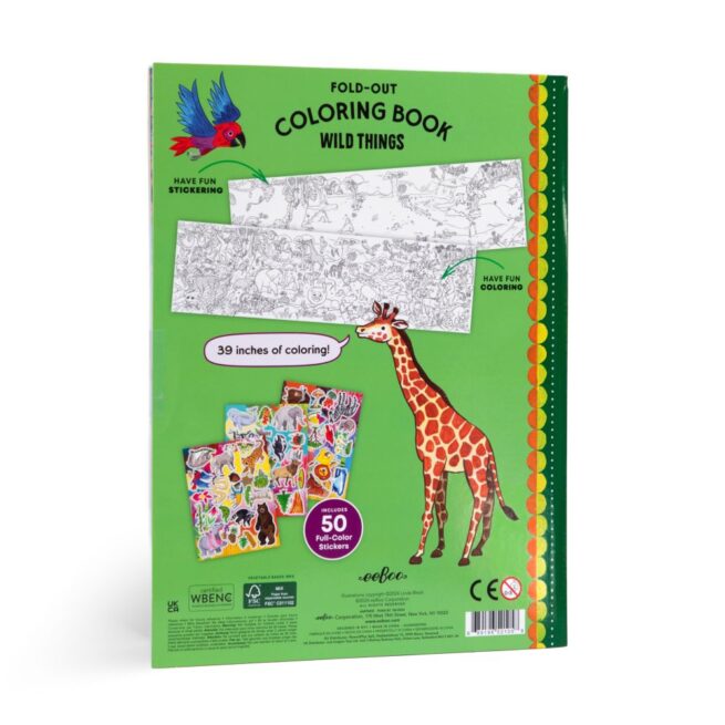 eeBoo Fold Out Colouring Book - Wild Things - Image 2