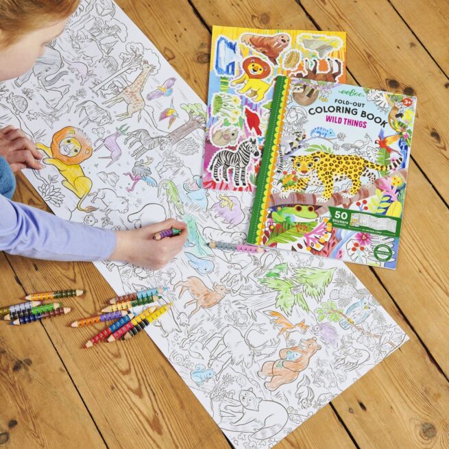 eeBoo Fold Out Colouring Book - Wild Things - Image 3