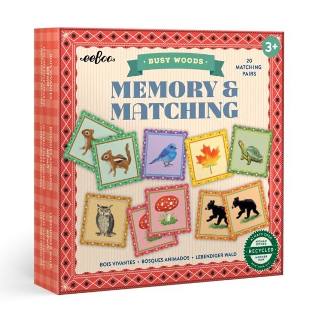 eeBoo Memory Match Game - Busy Woods