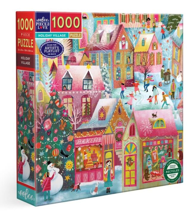 eeBoo 1000 Pc Puzzle - Holiday Village