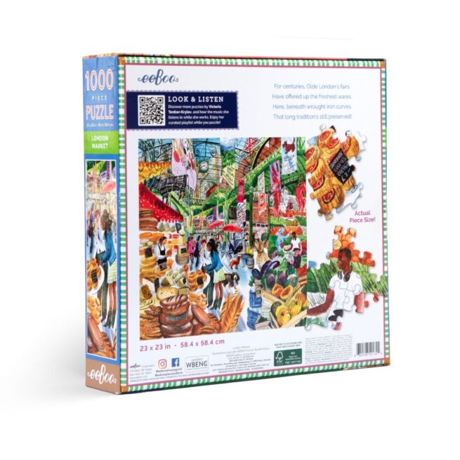 eeBoo 1000 Pc Puzzle - London Market - Image 2