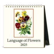 Cavallini 2025 Desk Calendar - Language of Flowers