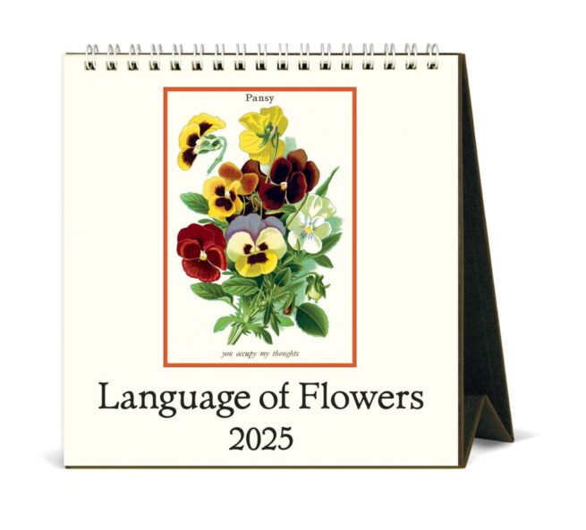 Cavallini 2025 Desk Calendar - Language of Flowers