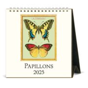 Cavallini 2025 Desk Calendar - Papillons