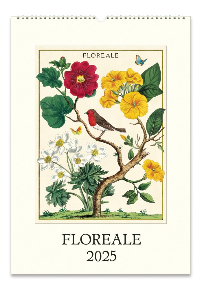 Cavallini 2025 Wall Calendar Floreale Evans and Hall