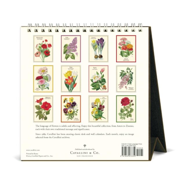 Cavallini 2025 Desk Calendar - Language of Flowers - Image 3