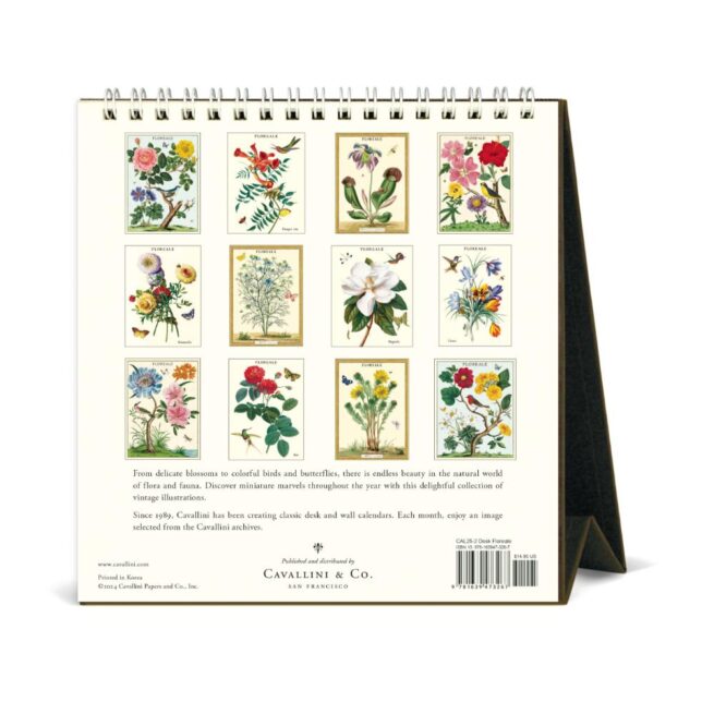 Cavallini 2025 Desk Calendar - Floreale - Image 3