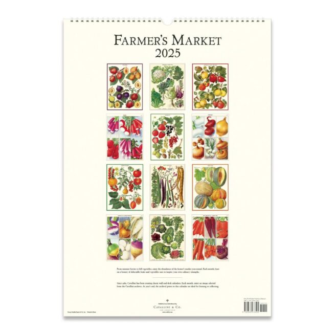 Cavallini 2025 Wall Calendar – Farmers Market - Image 3