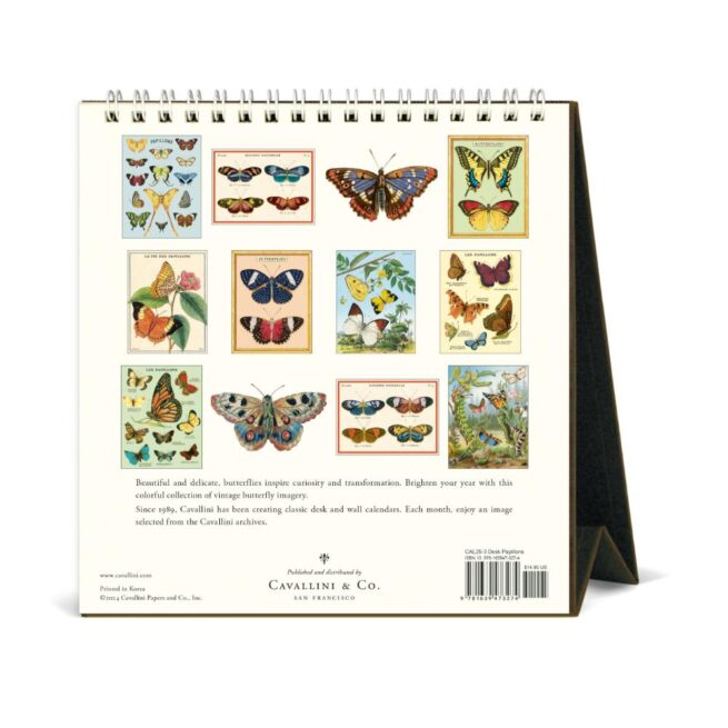 Cavallini 2025 Desk Calendar - Papillons - Image 3