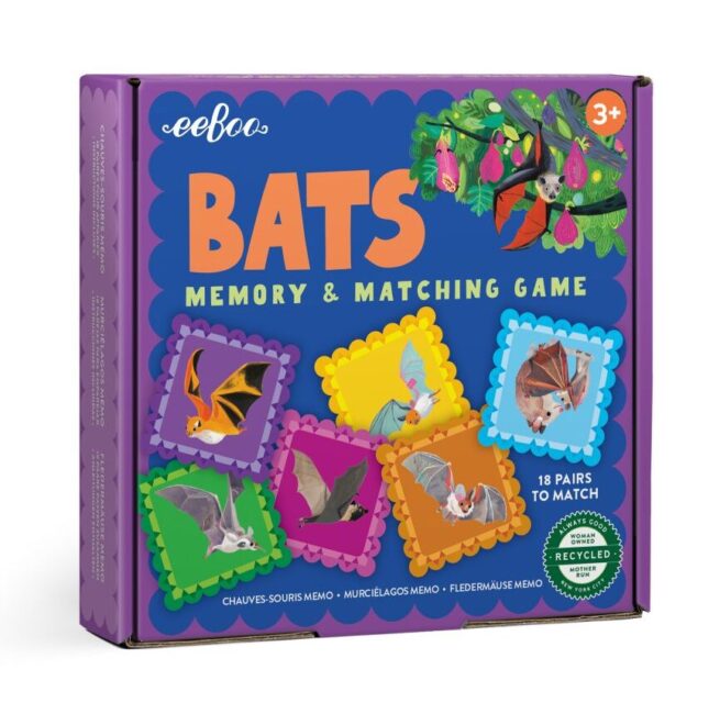 eeBoo Square Memory Game - Bats