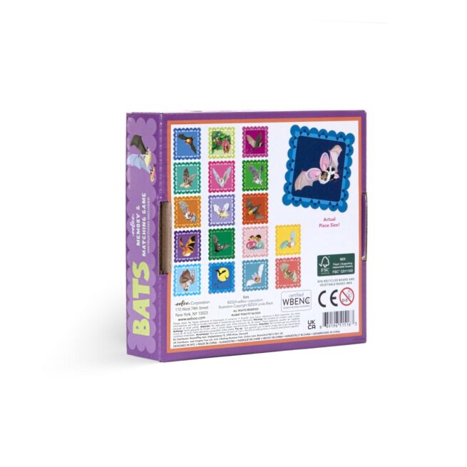 eeBoo Square Memory Game - Bats - Image 3