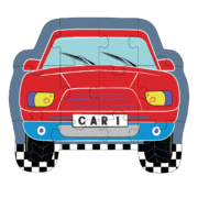 Floss & Rock 12 Pc Shaped Jigsaw Puzzle – Cars - Image 2