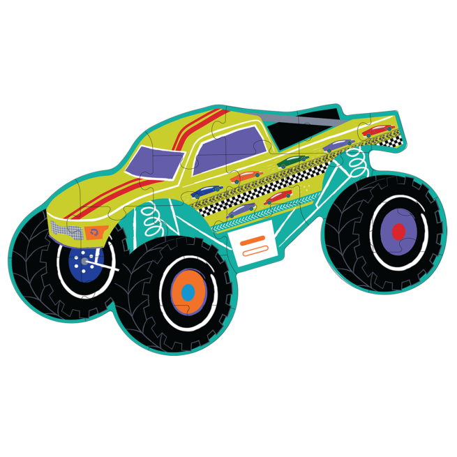 Floss & Rock 20 Pc Shaped Jigsaw Puzzle – Cars - Image 2