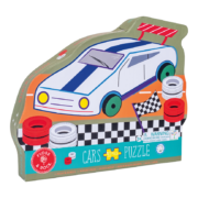 Floss & Rock 40 Pc Shaped Jigsaw Puzzle – Cars