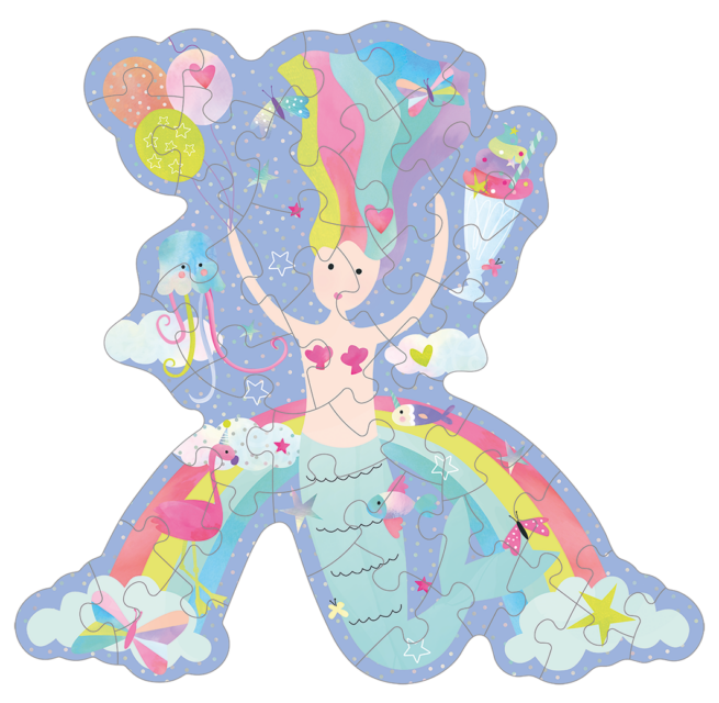 Floss & Rock 40 Pc Shaped Jigsaw Puzzle – Fantasy - Image 2