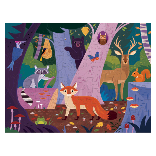Mudpuppy 100 Pc Double-Sided Puzzle - Forest - Image 2