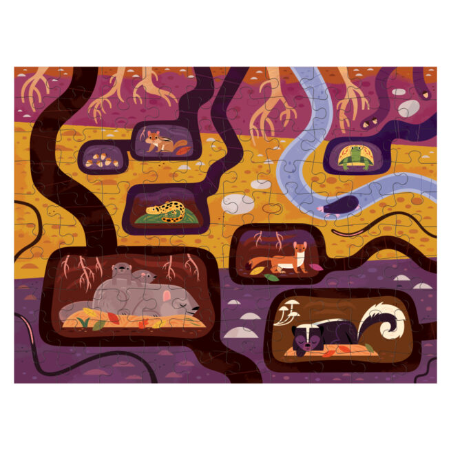 Mudpuppy 100 Pc Double-Sided Puzzle - Forest - Image 3