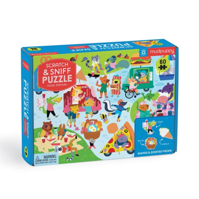 Mudpuppy Scratch & Sniff 60pc Puzzle - Food Festival