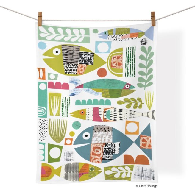 WerkShoppe Cotton Tea Towel – Fish School