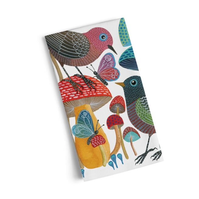 WerkShoppe Cotton Tea Towel – Mushroom Garden - Image 2