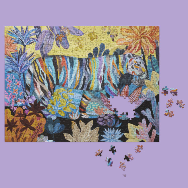 WerkShoppe 500 Pc Puzzle – Striped Tiger - Image 2