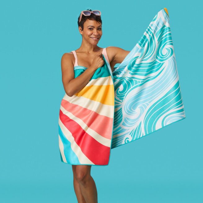WerkShoppe Large Beach Towel – Sun & Sea - Image 5