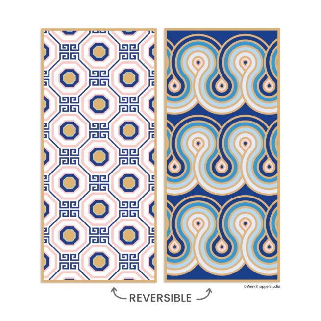 WerkShoppe Large Beach Towel – Greek Key Tiles - Image 3