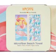 WerkShoppe Large Beach Towel – Flamingo Sunset