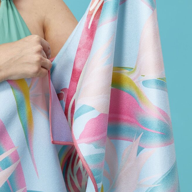 WerkShoppe Large Beach Towel – Flamingo Sunset - Image 5