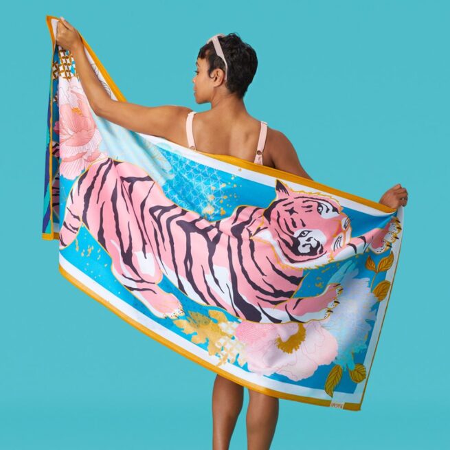 WerkShoppe Large Beach Towel – Crouching Tiger - Image 4