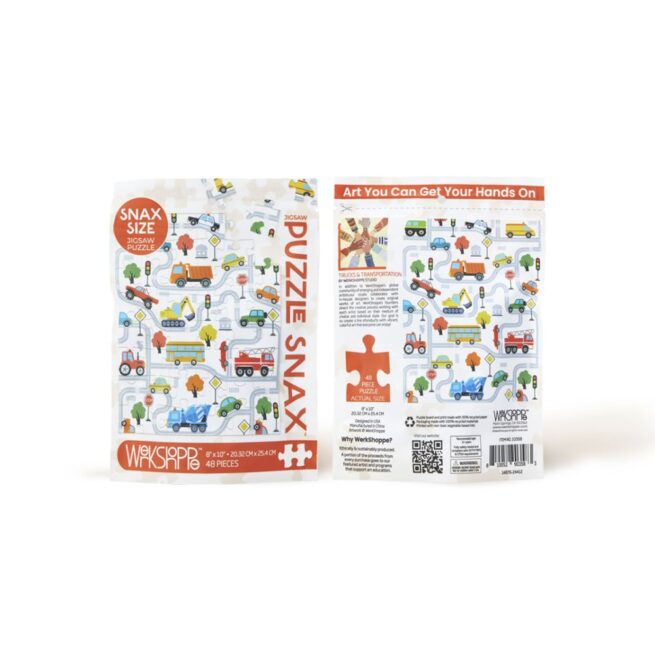 WerkShoppe Snax 48 Pc Puzzle – Trucks and Transportation - Image 2