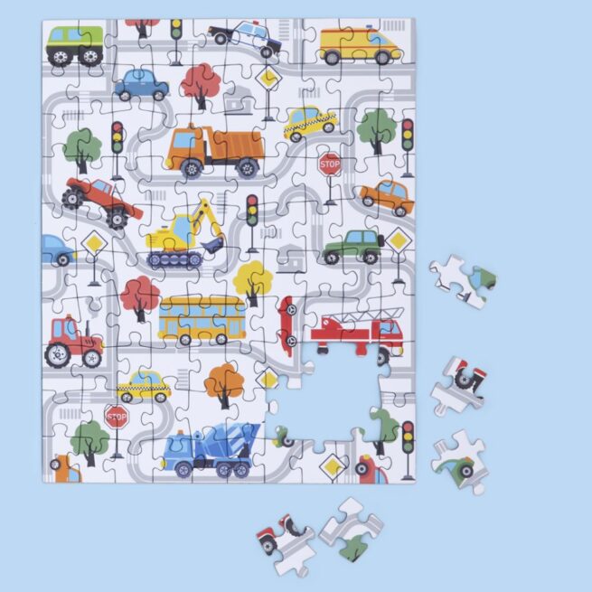 WerkShoppe Snax 48 Pc Puzzle – Trucks and Transportation - Image 4