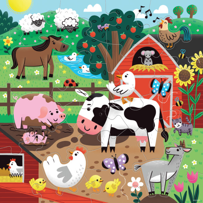 Mudpuppy 25 Pc Floor Puzzle - Farm Friends - Image 2