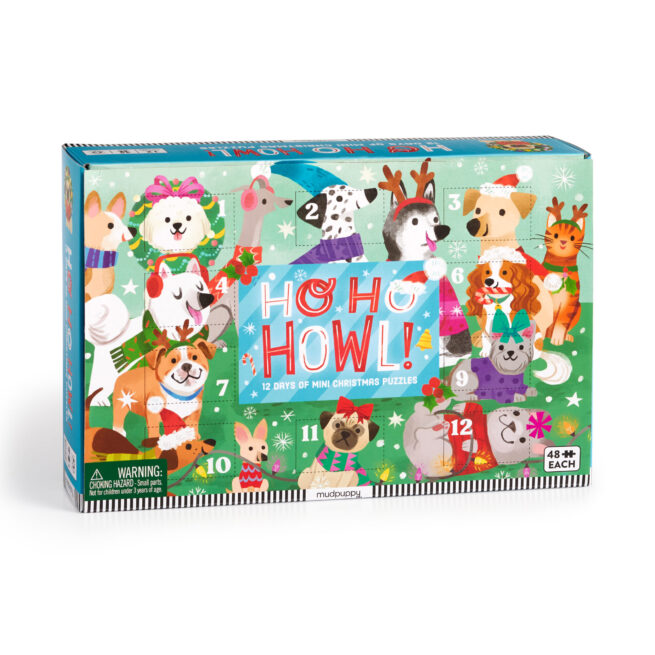 Mudpuppy Advent Calendar Mini Puzzles - Ho Ho Howl
