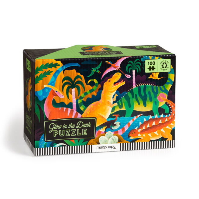 Mudpuppy 100 Pc Glow Puzzle - Dinosaur Park