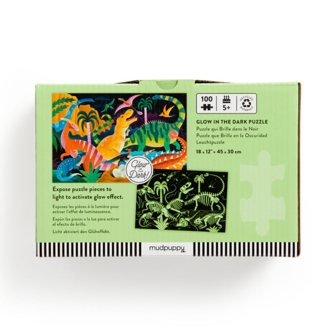 Mudpuppy 100 Pc Glow Puzzle - Dinosaur Park - Image 3