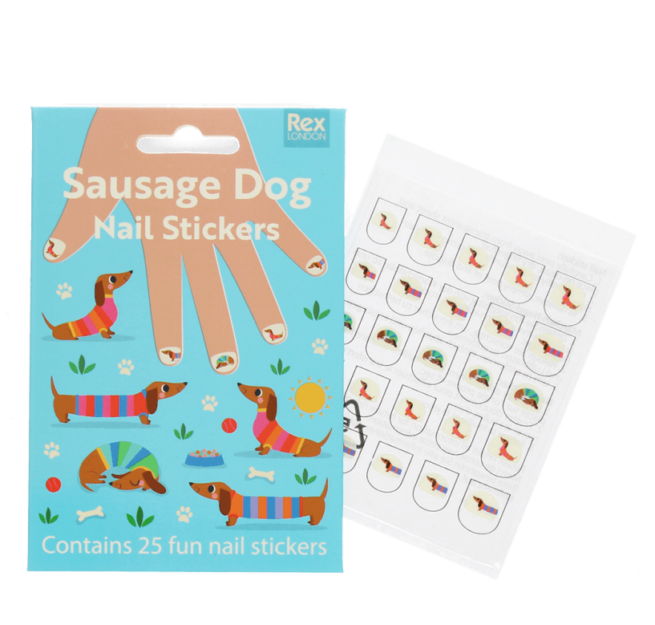 Rex London Child Nail Stickers - Sausage Dog - Image 2