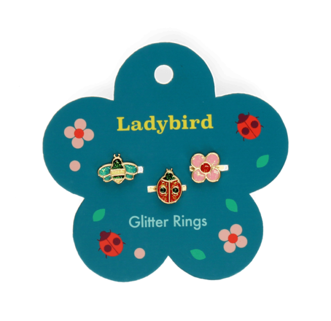 Rex London Glitter Rings/3 - Ladybird