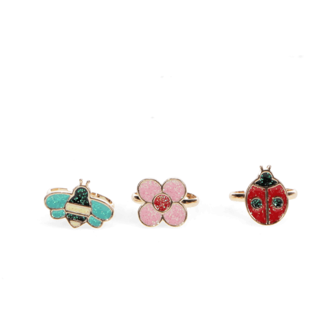 Rex London Glitter Rings/3 - Ladybird - Image 3