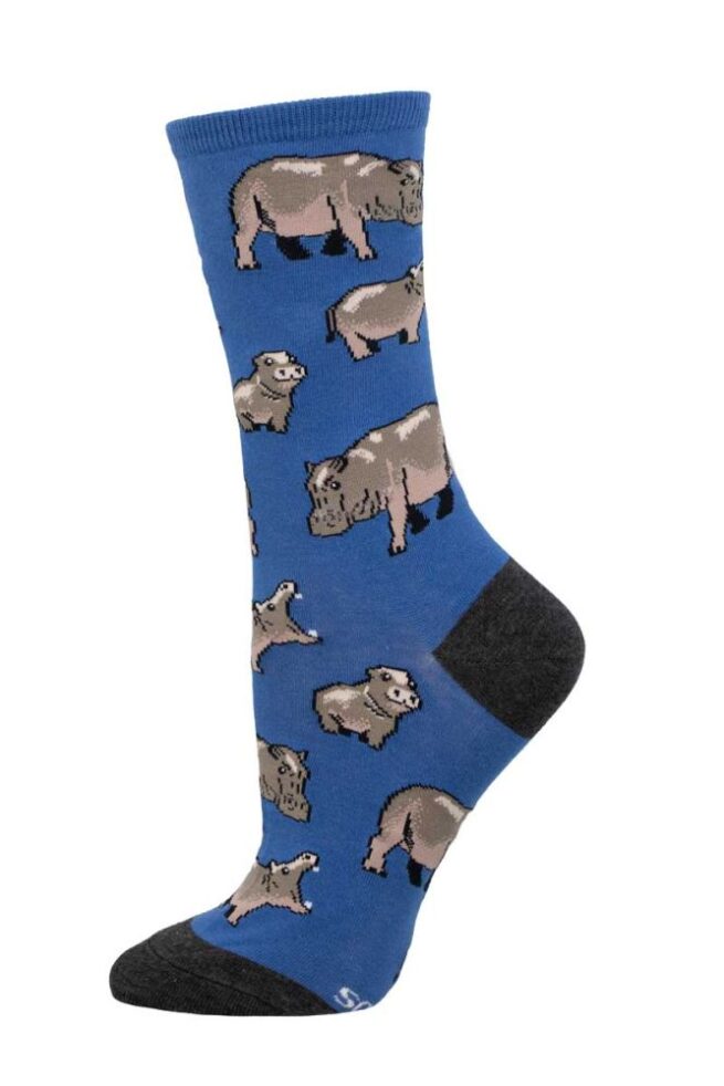 Socksmith Ladies Socks - Herd of Hippos