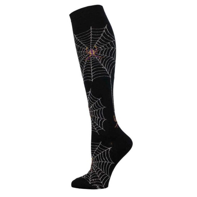 Socksmith Knee High Ladies Socks - Spider Webs