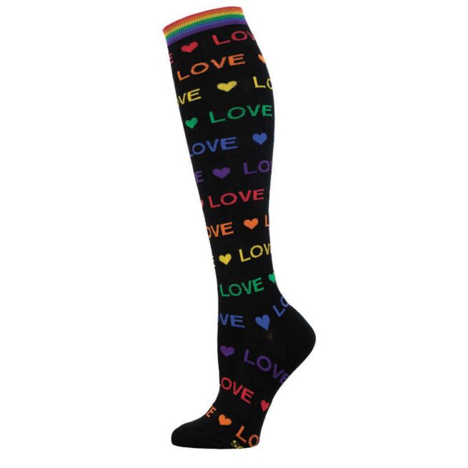 Socksmith Knee High Ladies Socks - Love Love Love