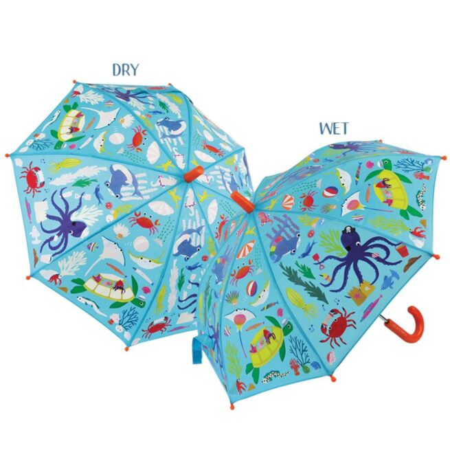 Floss & Rock Colour Changing Umbrella - Ocean - Image 3