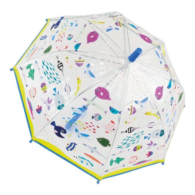 Floss & Rock Colour Changing Umbrella - Ocean Transparent - Image 3