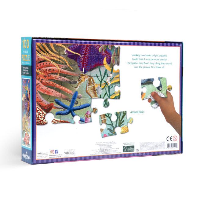 eeBoo 100 Pc Puzzle - Seahorses, Sea Stars & Sea Slugs - Image 2