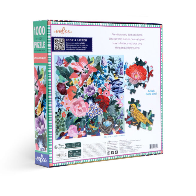 eeBoo 1000 Pc Puzzle - Spring Bouquet - Image 2