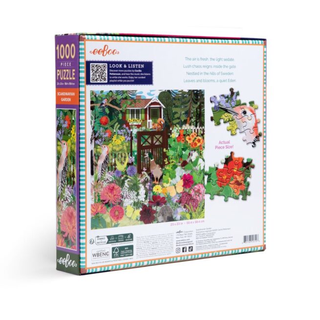 eeBoo 1000 Pc Puzzle - Scandinavian Garden - Image 2