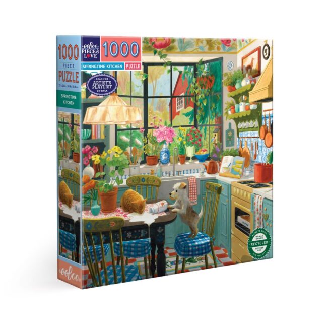 eeBoo 1000 Pc Puzzle - Spring Time Kitchen